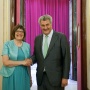 6 July 2015 National Assembly Speaker Maja Gojkovic in meeting with the Speaker of the Spanish Congress of Deputies Jesus Maria Posada Moreno